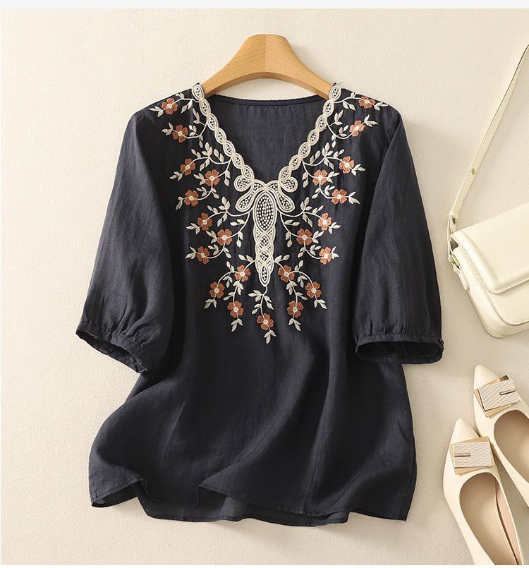 Stylist Pure Cotton Elegant Embrodery Top