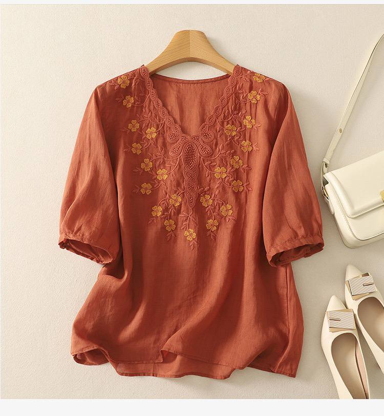 Stylist Pure Cotton Elegant Embrodery Top
