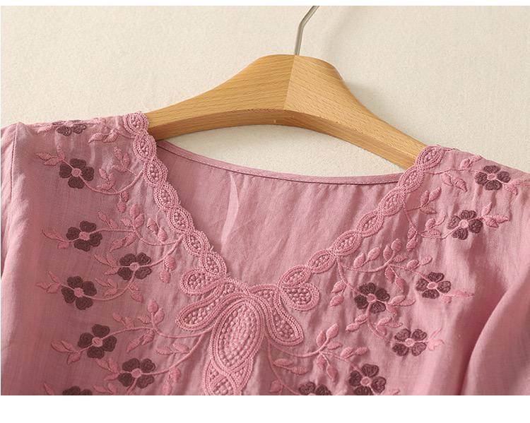 Stylist Pure Cotton Elegant Embrodery Top