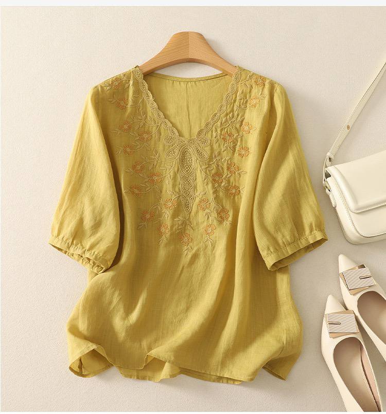 Stylist Pure Cotton Elegant Embrodery Top
