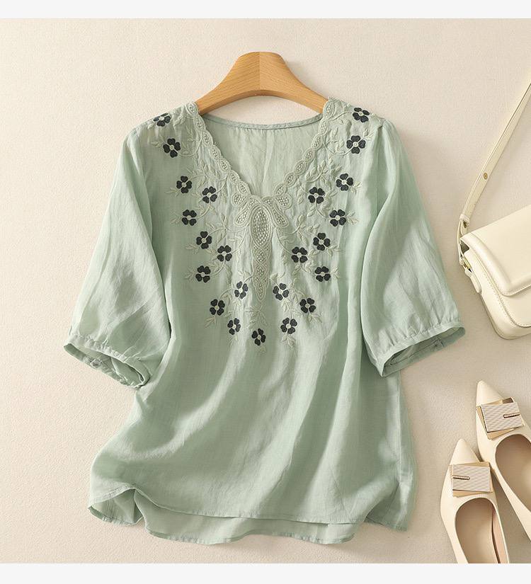 Stylist Pure Cotton Elegant Embrodery Top