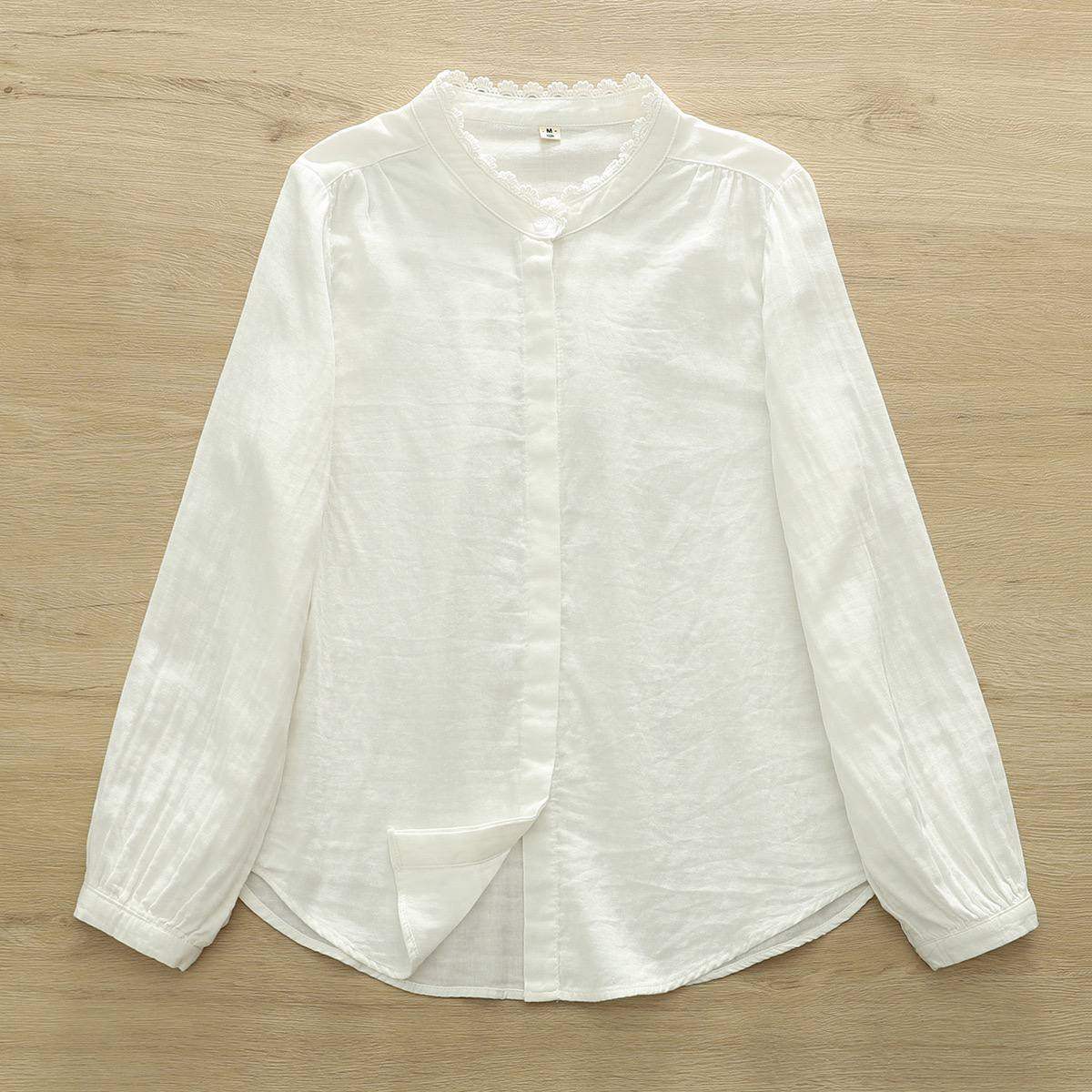 Pure Cotton Shirt With Beautiful Lace Work