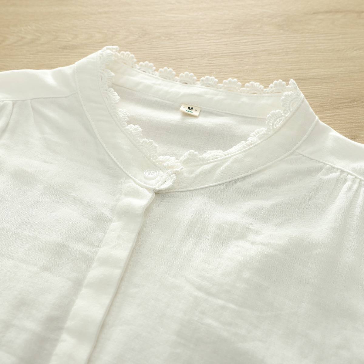 Pure Cotton Shirt With Beautiful Lace Work