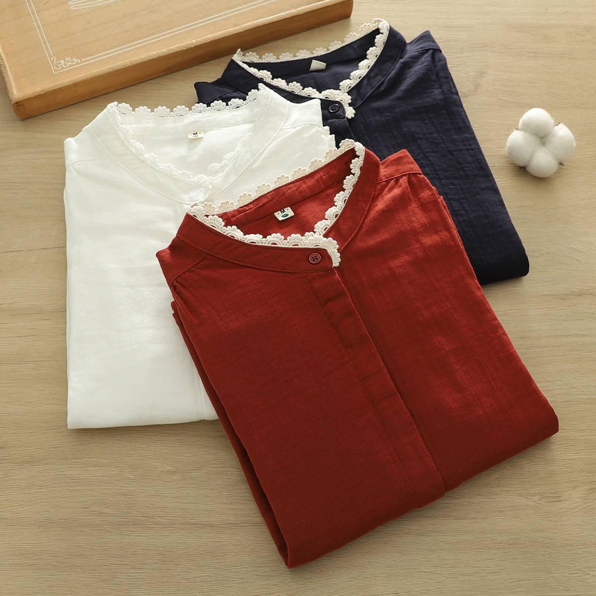 Pure Cotton Shirt With Beautiful Lace Work
