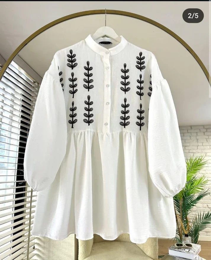 Pure Cotton Embroderied Elegant Top