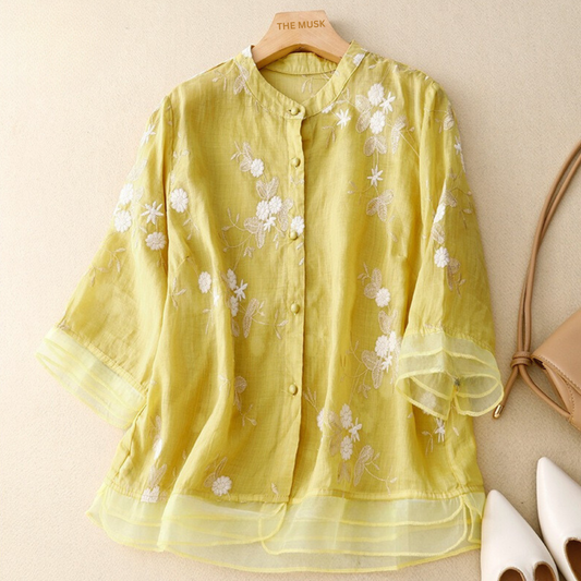 Pure Cotton Embroidered Shirt