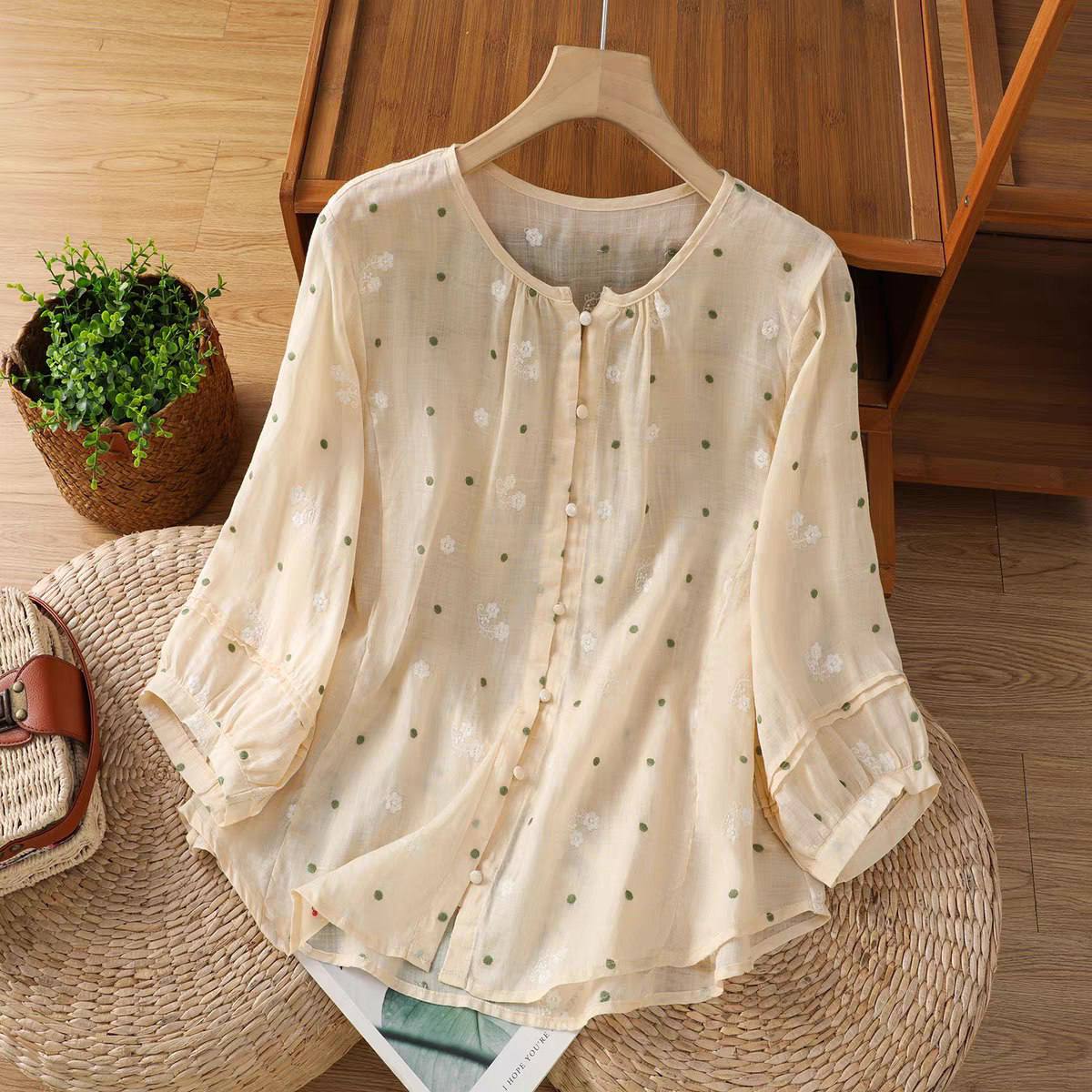 Soft Bloom Cotton Top – Elegant Everyday Comfort