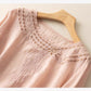 Pure Cotton Neck Embroidered Top