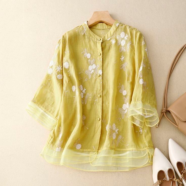 Pure Cotton Embroidered Shirt