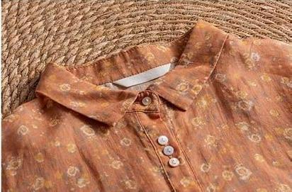 Floral Vintage-Inspired Pure Cotton Printed Shirt