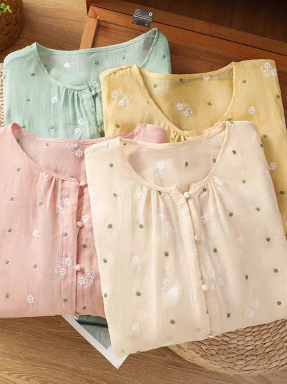 Soft Bloom Cotton Top – Elegant Everyday Comfort