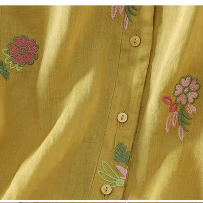 Petal Grace Embroidered Shirt