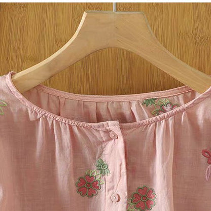 Petal Grace Embroidered Shirt