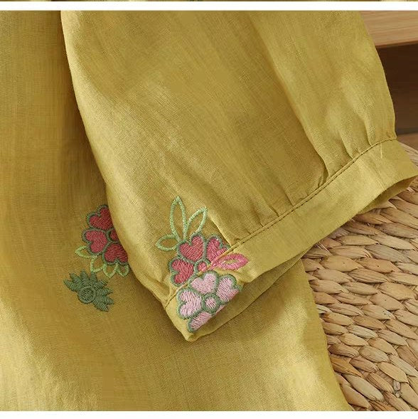 Petal Grace Embroidered Shirt