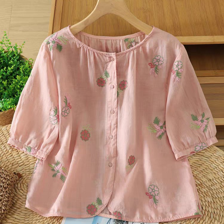 Petal Grace Embroidered Shirt