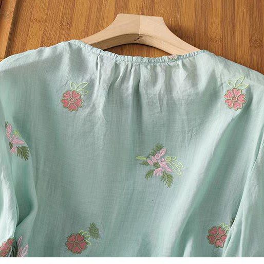 Petal Grace Embroidered Shirt