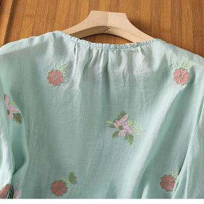 Petal Grace Embroidered Shirt