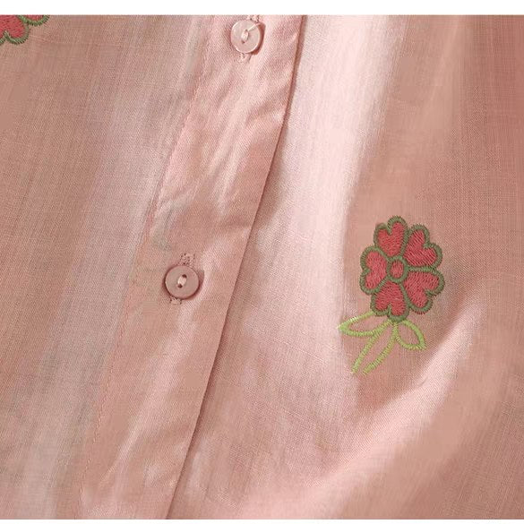 Petal Grace Embroidered Shirt