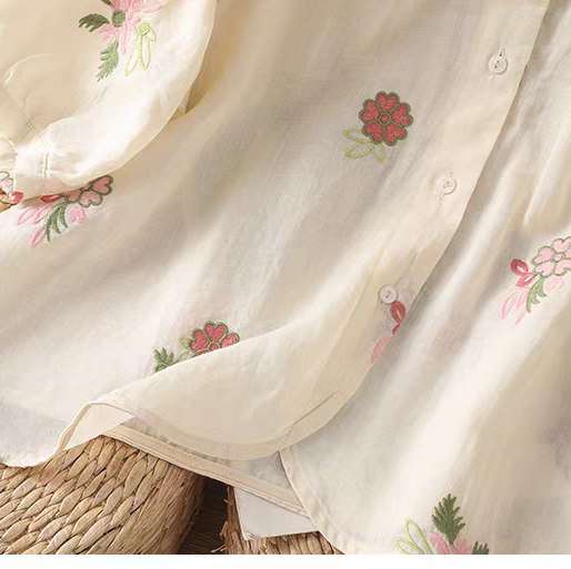 Petal Grace Embroidered Shirt
