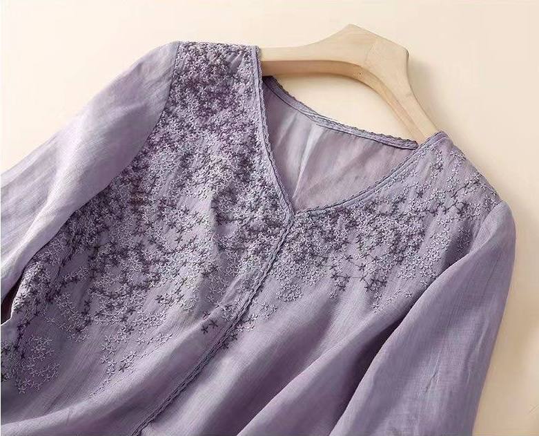 BloomWeave  Pure Cotton With Elegance Embroidered Top