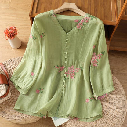 Pure Cotton Top With  Elegance Embroidered Top