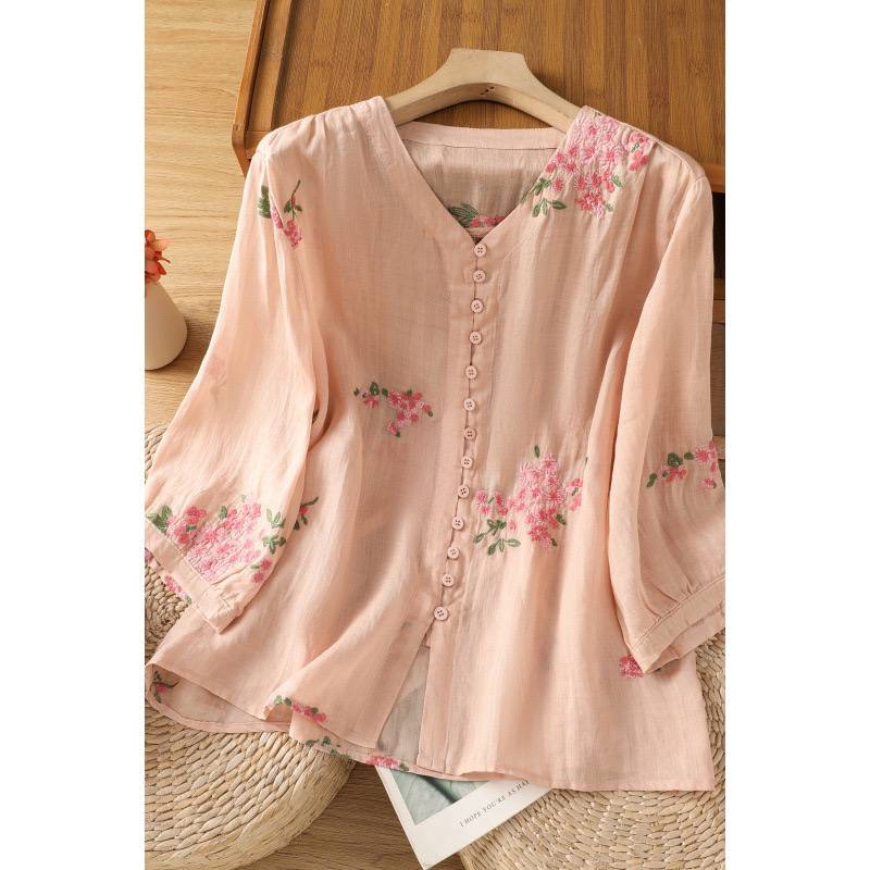 Pure Cotton Top With  Elegance Embroidered Top
