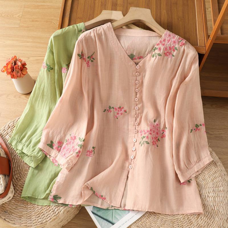 Pure Cotton Top With  Elegance Embroidered Top