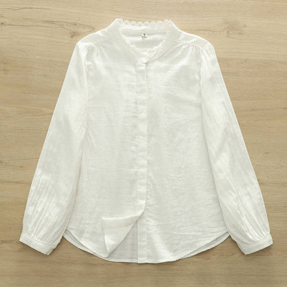 Pure Cotton  Shirt With Beautiful Lace Work