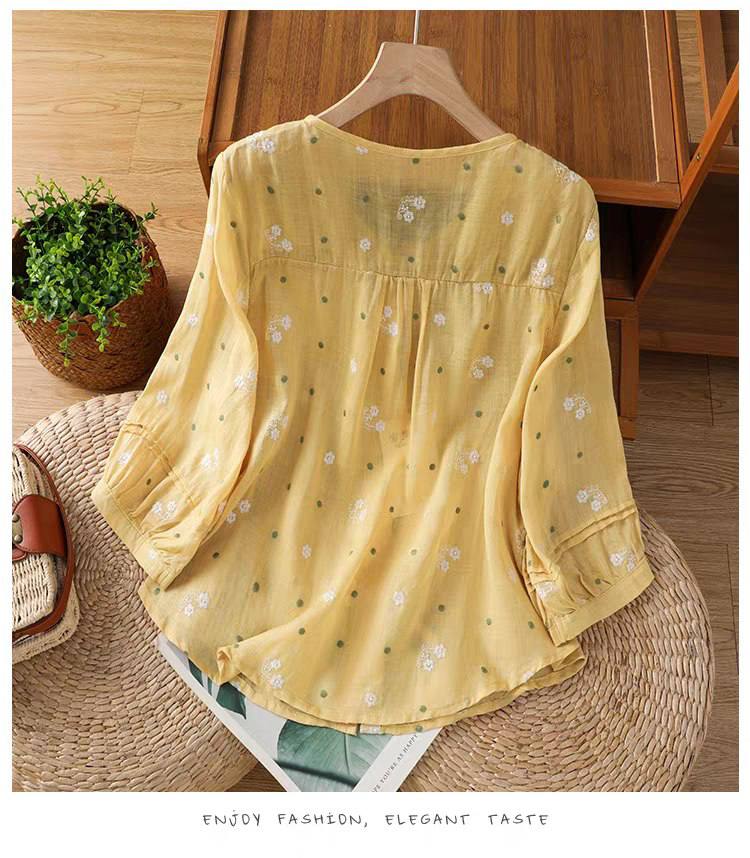Soft Bloom Cotton Top – Elegant Everyday Comfort
