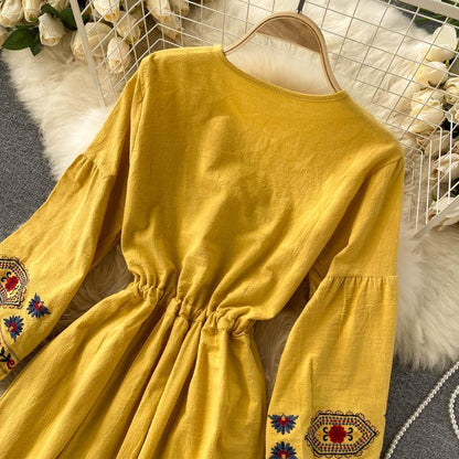 Rayon Embriodered Western Boho Long Maxi Dress