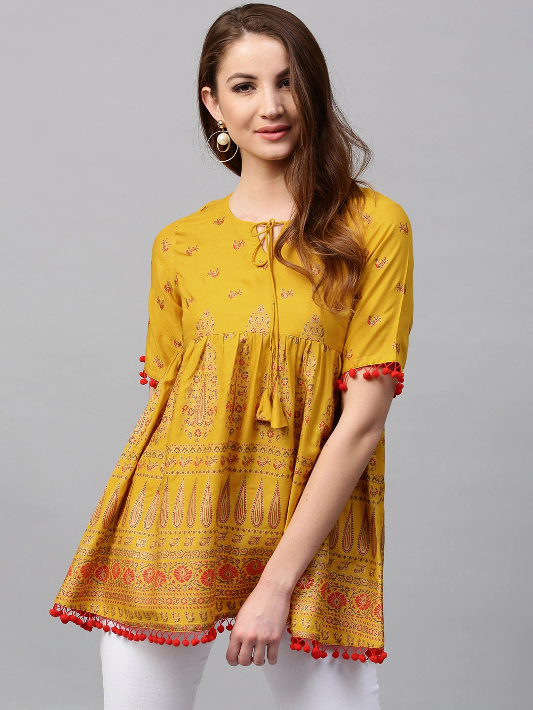 Elegent Designer Floral Printed Top