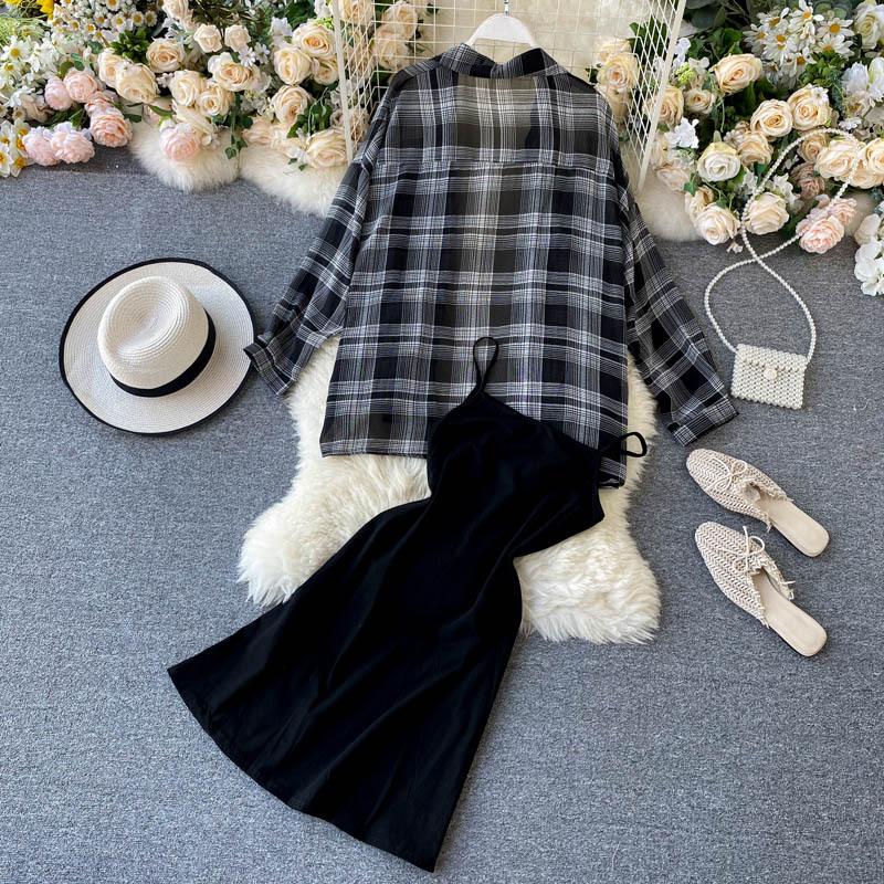 Limidous Black Sheer Coord Set (Top & Shirt)