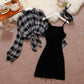 Limidous Black Sheer Coord Set (Top & Shirt)
